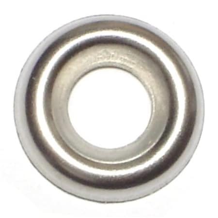 Midwest Fastener Countersunk Washer, Fits Bolt Size #10 , Steel Nickel Plated Finish, 100 PK 03992